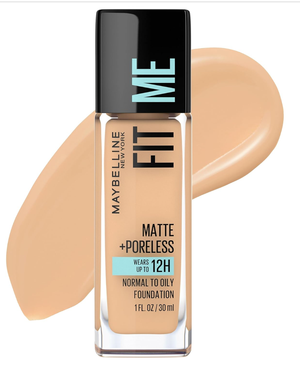 Maybelline Fit Me Matte + Poreless Liquid Foundation – Natural Beige 🇺🇸 Producto de EE. UU.