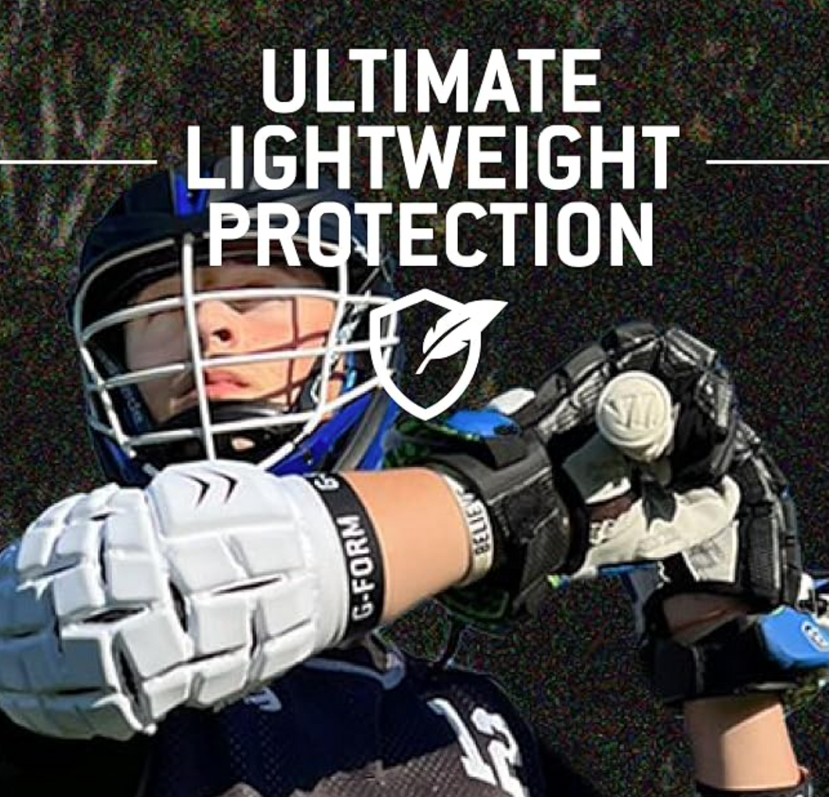 G-Form Unhinged – Protectores acolchados para brazos de lacrosse, transpirables y flexibles para hombre – Protectores de codo para lacrosse lavables a máquina