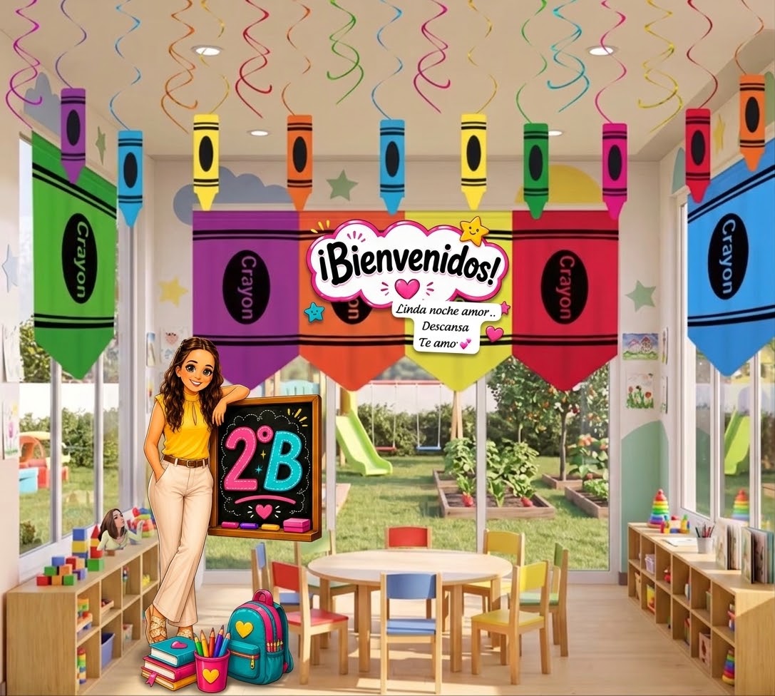 Juego de 23 piezas para decoración de Salón de clases.